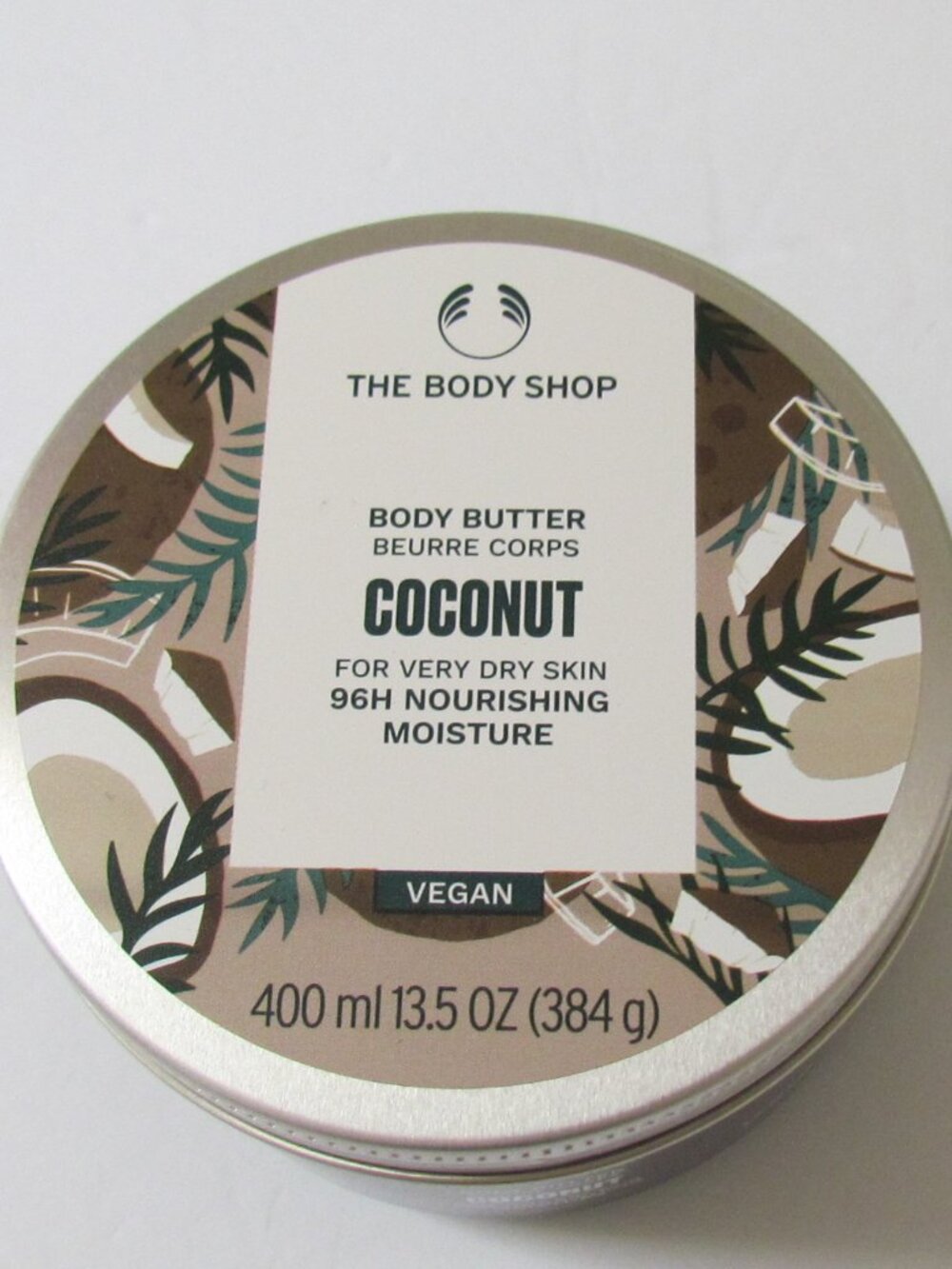 The Body Shop Jumbo Coconut Vegan Body Butter For Very Dry Skin 13.5 oz. NEW